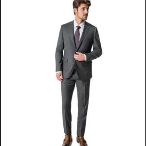PAUL BETENLY CERAMICA Roberto Blazer 38R Roma Pant 31R Modern Slim Suit Charcoal